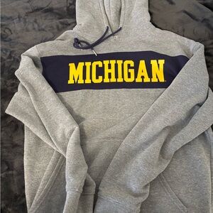 Pro Edge Gray and Navy Michigan Hoodie